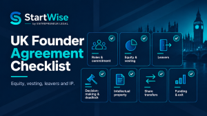 Read more about the article UK Founder Agreement Checklist: Equity, Vesting, Leavers and IP